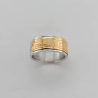 Native Silver and Gold Bear Ring by Cree artist Justin Rivard