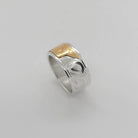 Native Silver and Gold Bear Ring by Cree artist Justin Rivard