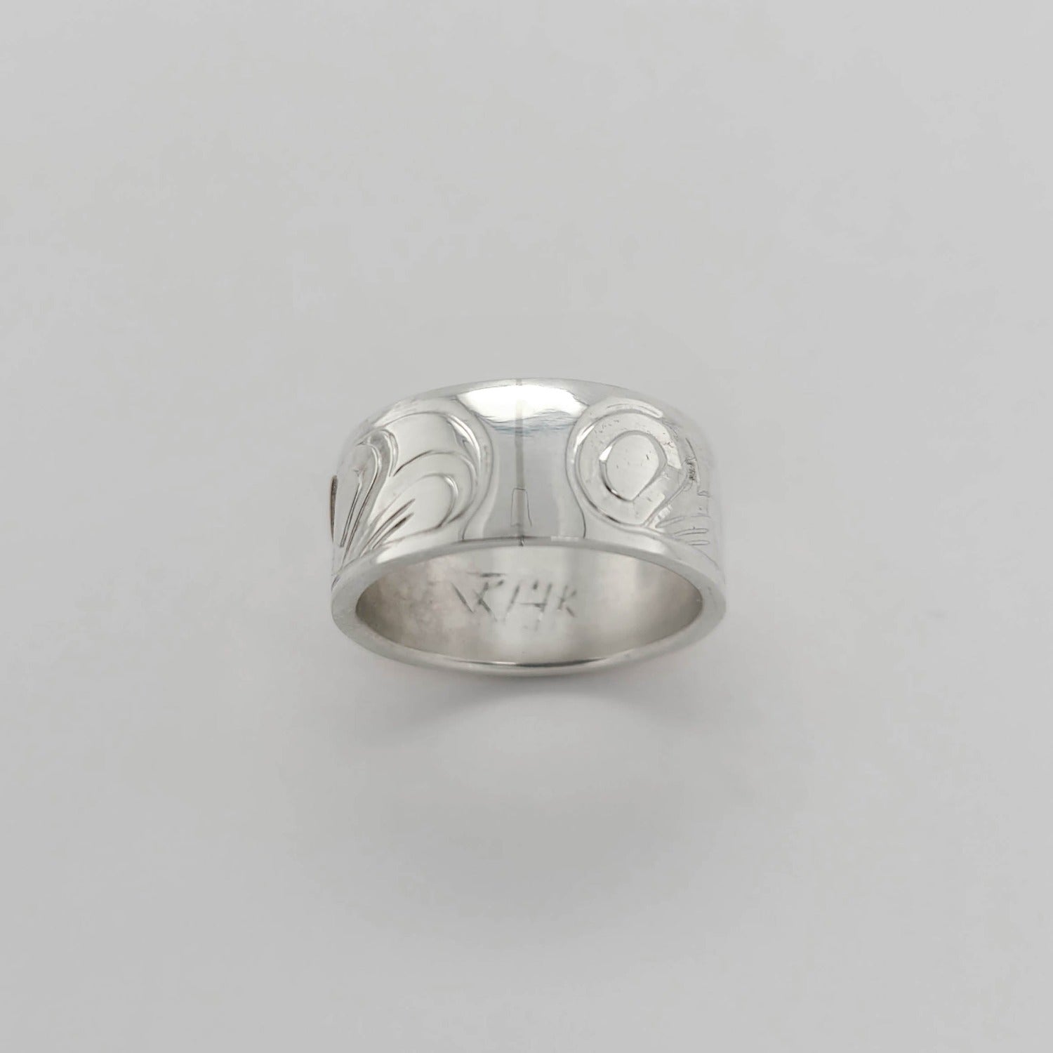 Native Silver and Gold Bear Ring by Cree artist Justin Rivard