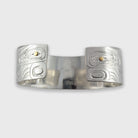 Silver and Gold Bear Bracelet by Haida artist Andrew Williams