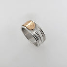 Native Silver and Gold Orca Ring by Cree artist Justin Rivard