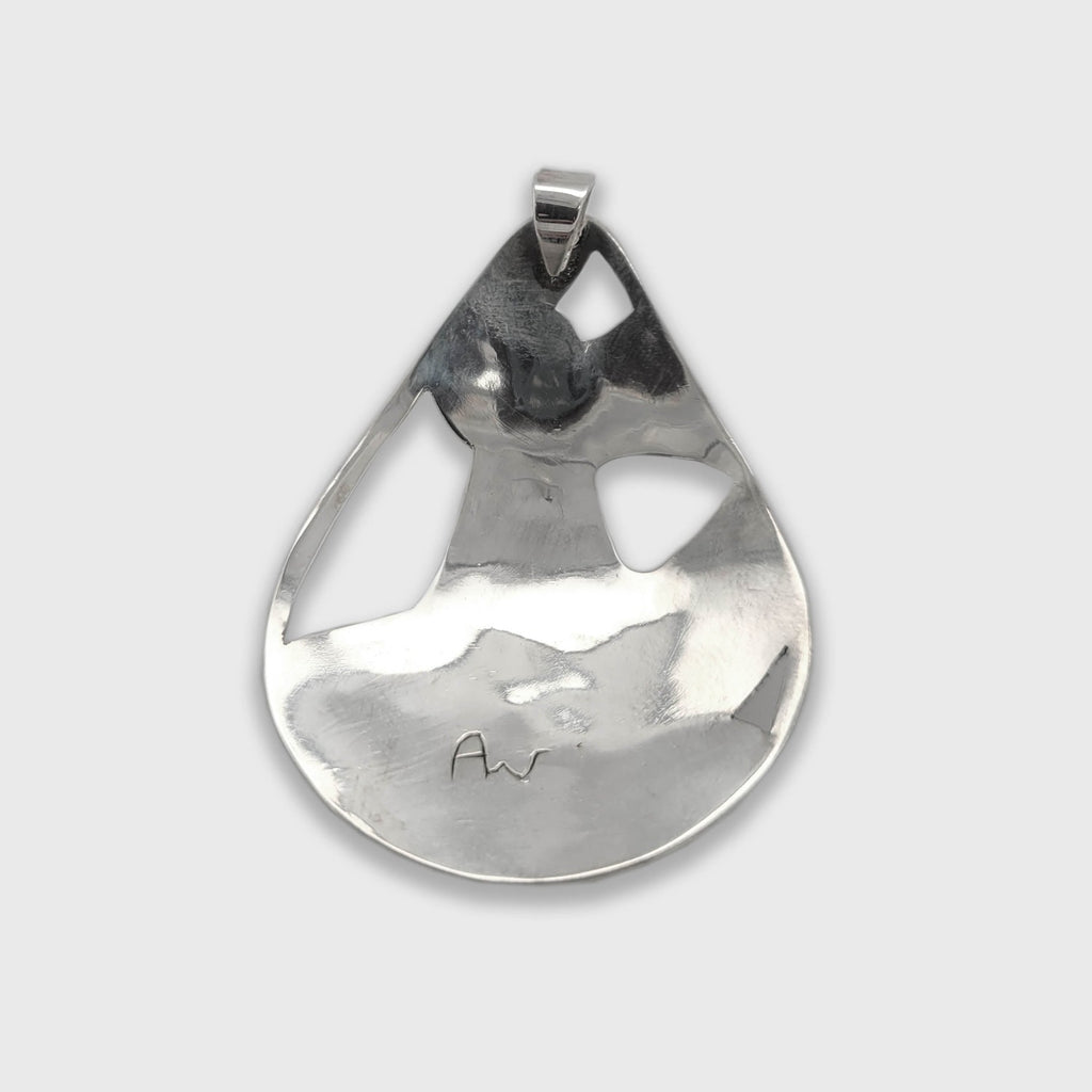Silver and Gold Orca Pendant by Haida artist Andrew Williams