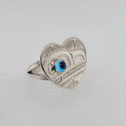 Silver and Topaz Orca Ring by Kwakwaka'wakw artist Chris Cook