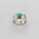 Silver and Turquoise Eagle Ring by Kwakwaka'wakw artist Chris Cook