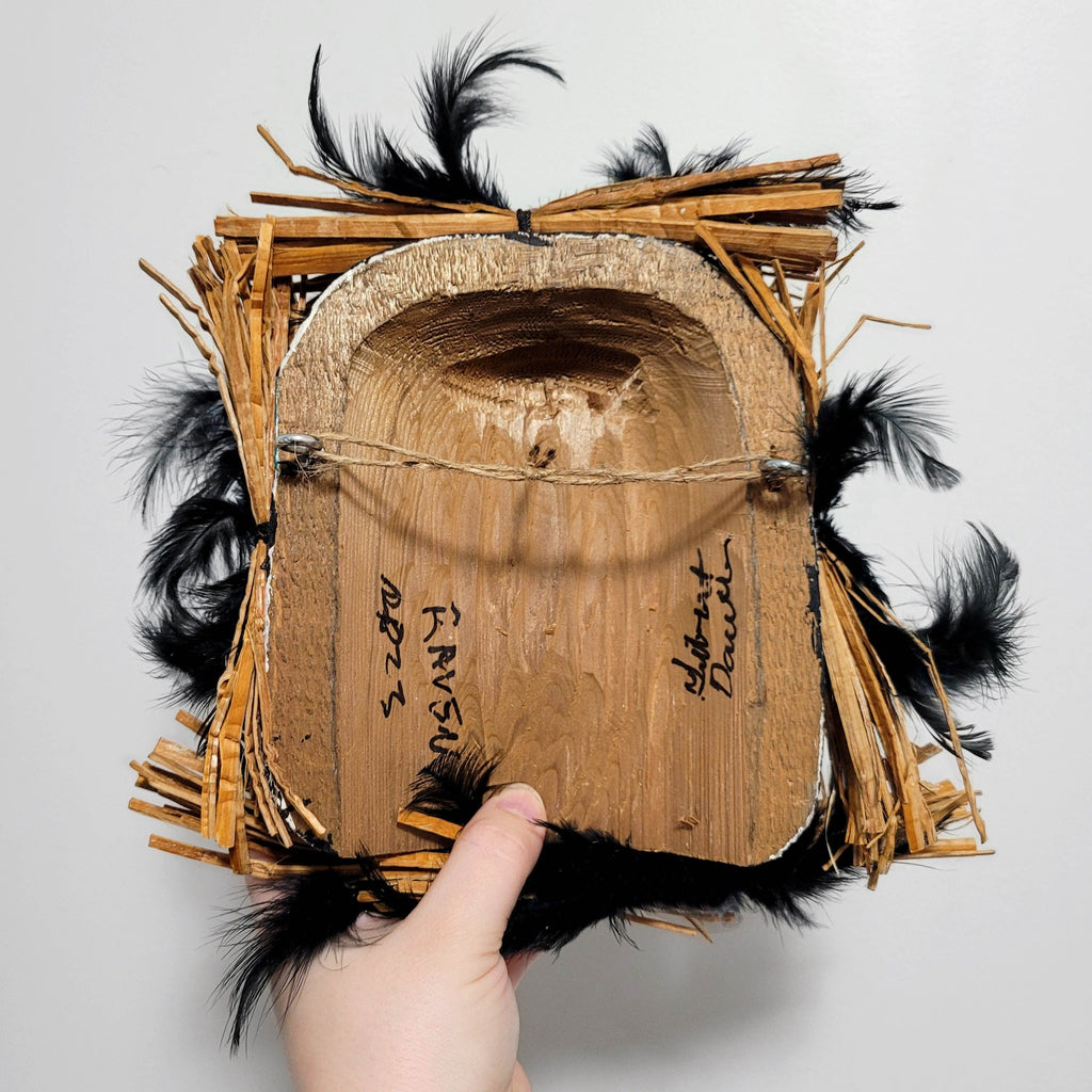 Small Native Raven Mask by Kwakwaka'wakw carver Gilbert Dawson