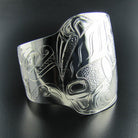 Silver Lazy Son-in-Law Bracelet by Haida artist Ron Russ