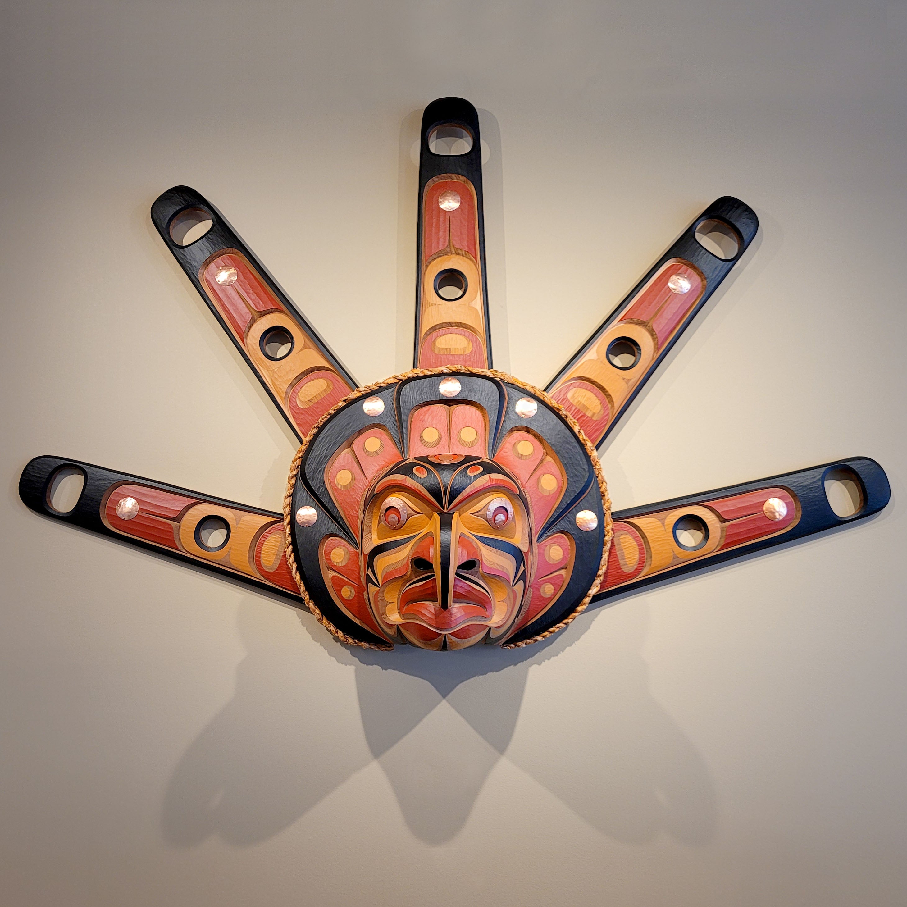 Hawk Sun Mask by Kwakwaka'wakw artist Junior Henderson – Spirits of the ...