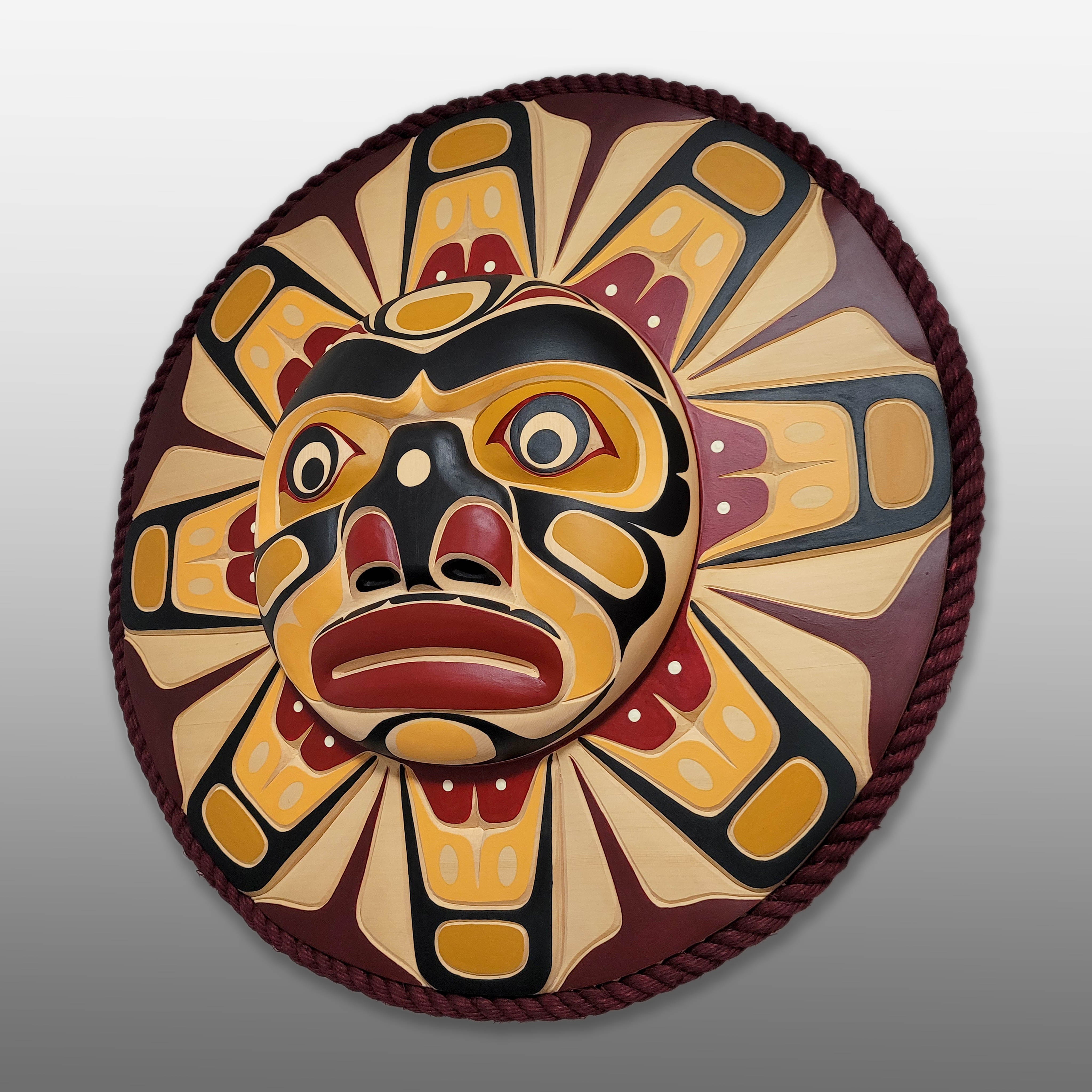 Sun Moon Mask by Kwakwaka'wakw Master Carver Bill Henderson