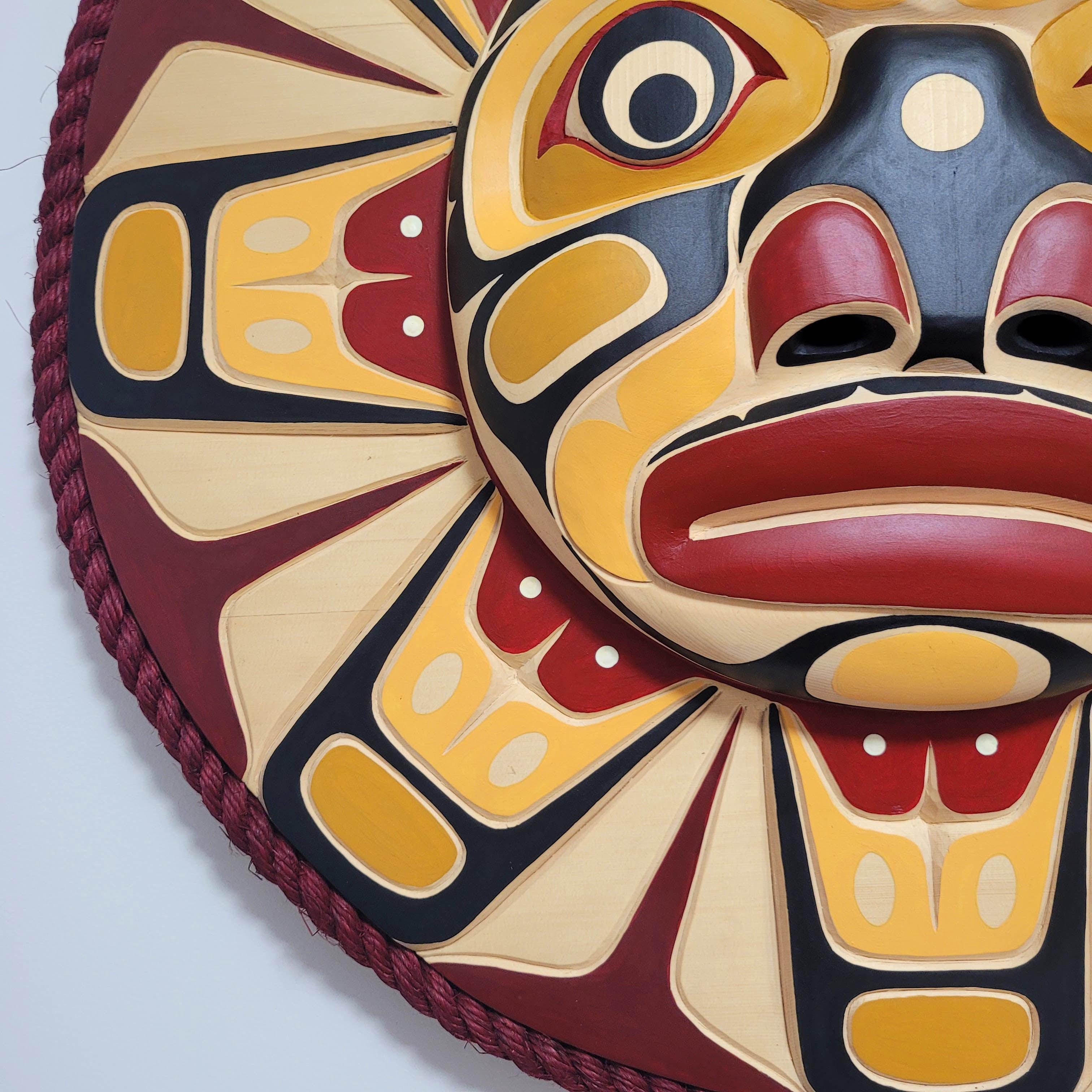 Sun Moon Mask by Kwakwaka'wakw Master Carver Bill Henderson