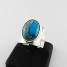 Silver and Turquoise Signet Ring by Kwakwaka'wakw artist Chris Cook