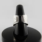 Silver and Turquoise Signet Ring by Kwakwaka'wakw artist Chris Cook