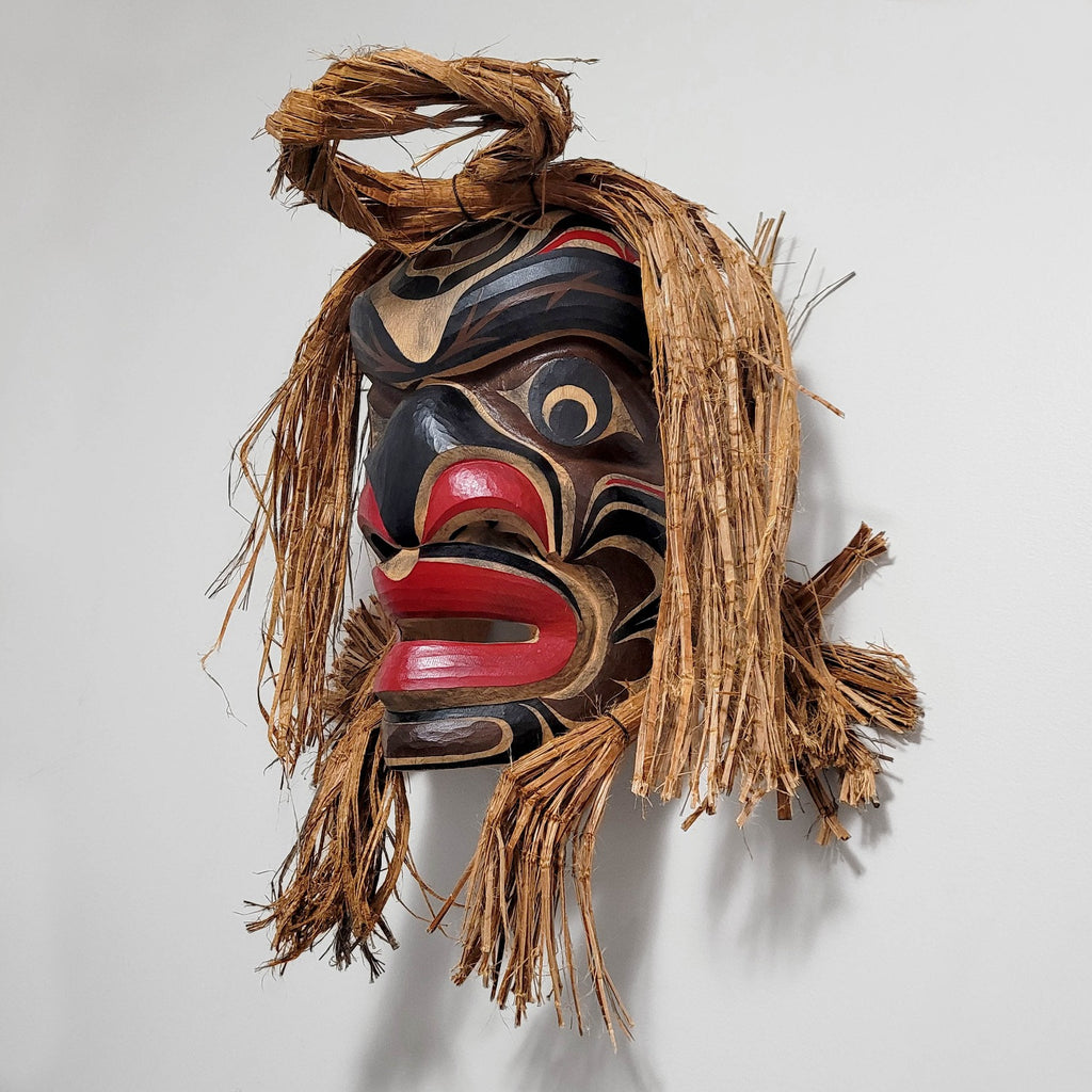 Carved Warrior Mask by Kwakwaka'wakw artist Talon George