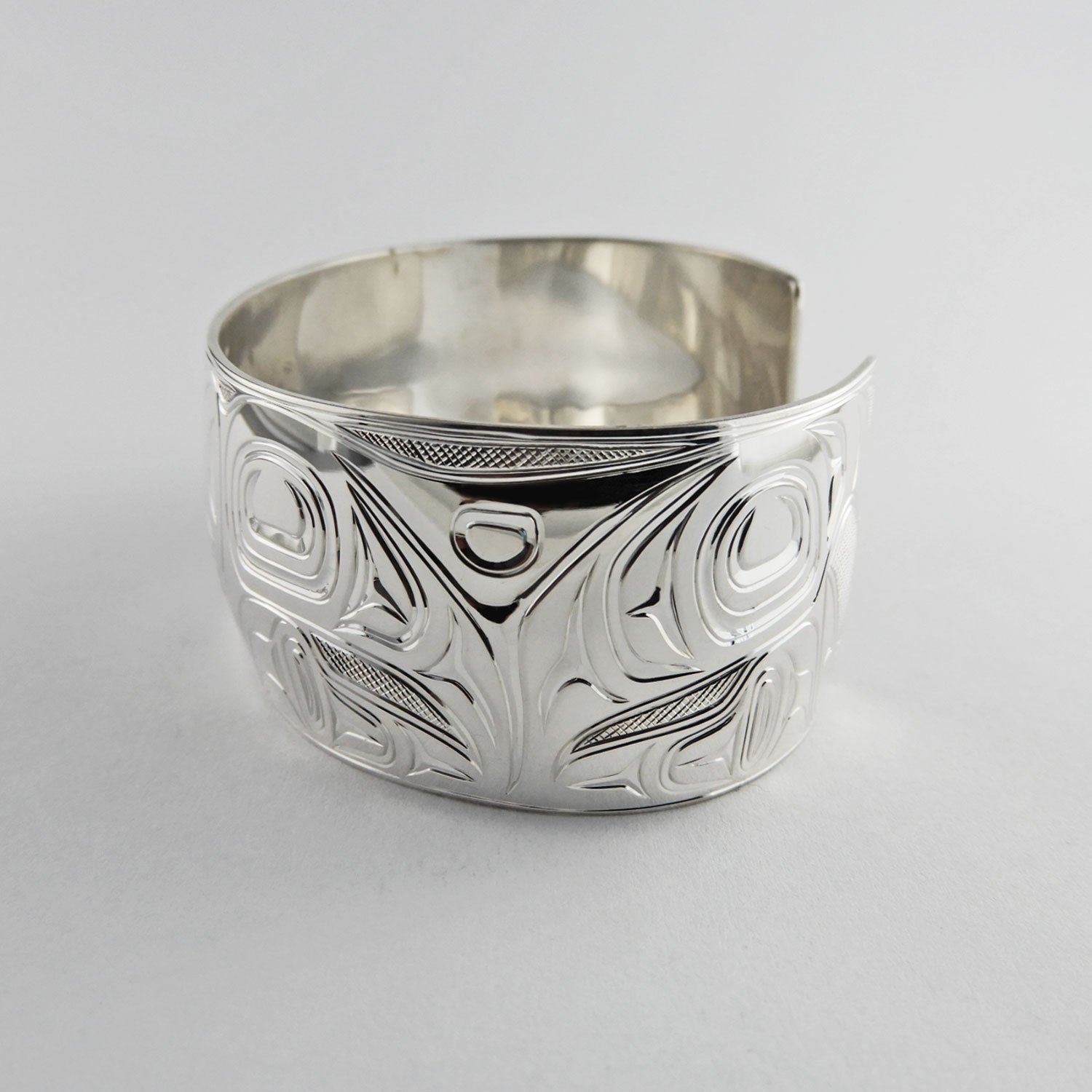 Silver Wolf Bracelet by Kwakwaka'wakw artist Chris Cook