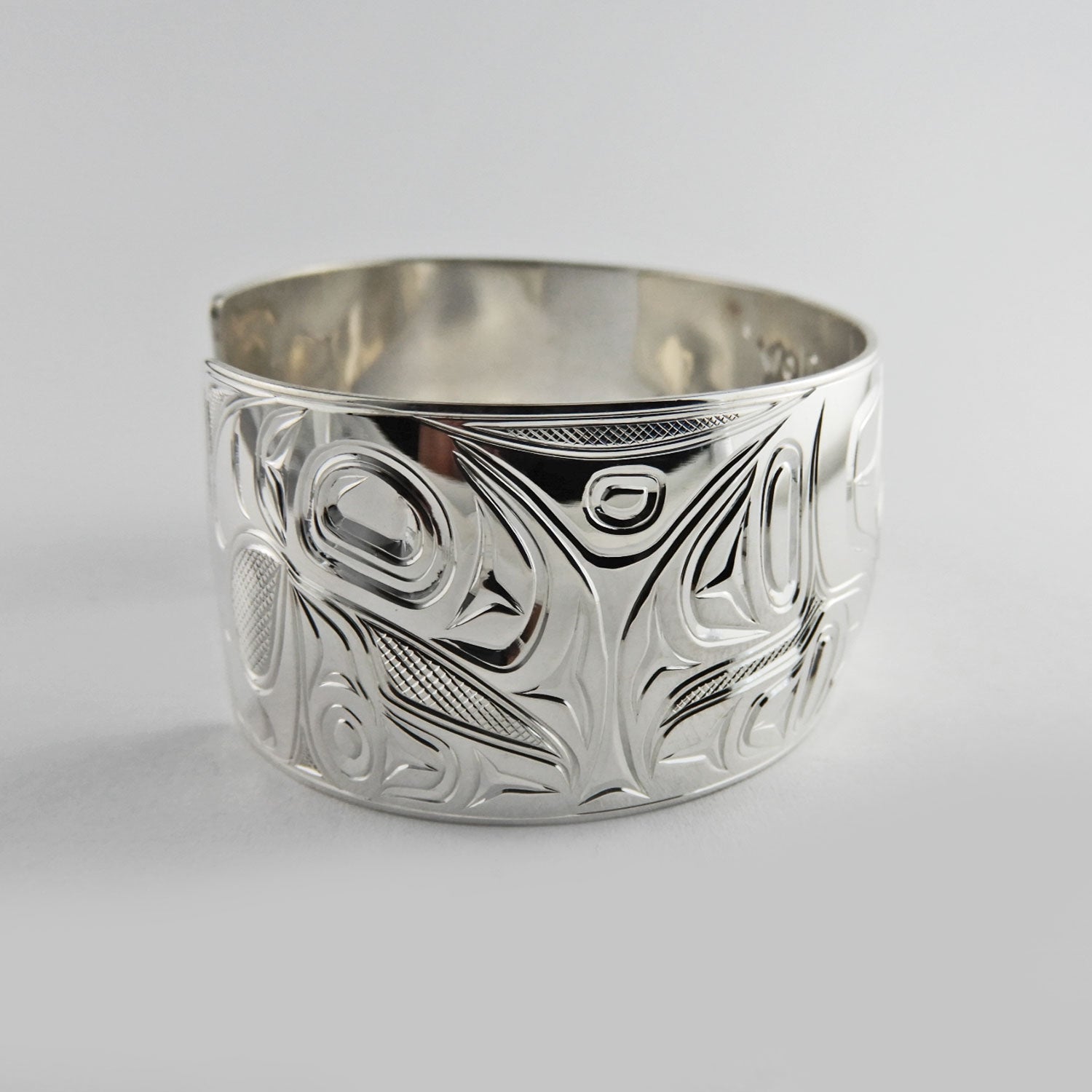 Silver Wolf Bracelet by Kwakwaka'wakw artist Chris Cook