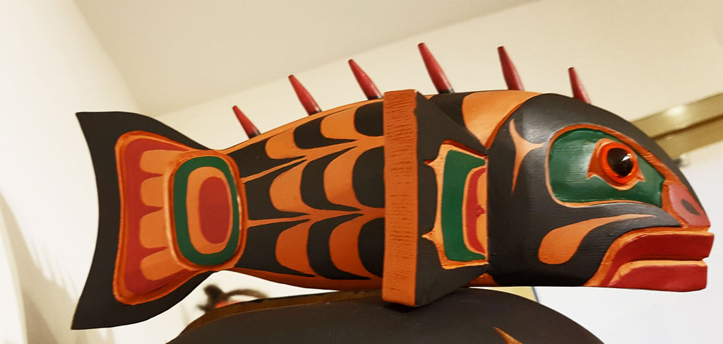 Sea Monster or Yagis with Sculpin Mask by Kwakwaka'wakw Master Carver Bill Henderson