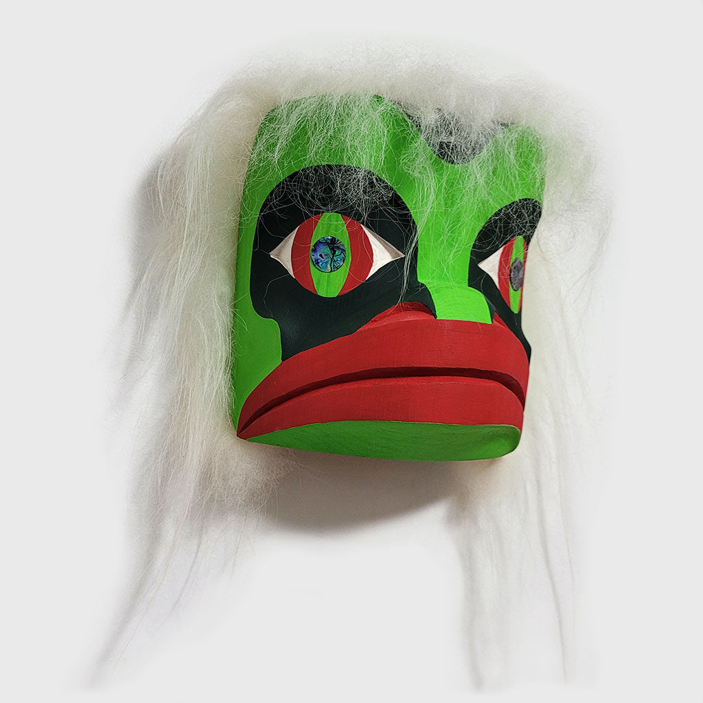 First Nations Frog Mask by Nuu-chah-nulth carver Russell Tate