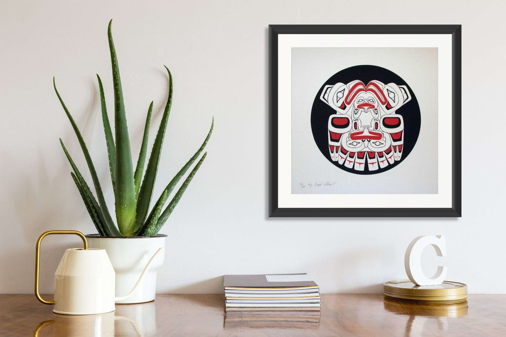 Haida Eagle and Frog Limited Edition Print by Eugene Issac