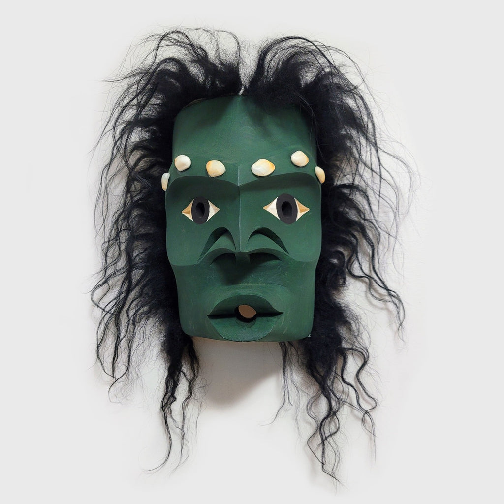 Small First Nations Wild Woman of the Woods Mask by Nuu-chah-nulth carver Russell Tate