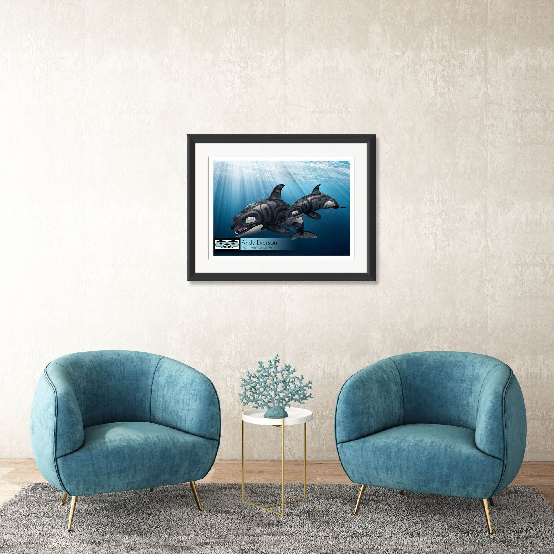 Orca or Killer Whale Sanctuary Limited Edition Print by First Nations artist Andy Everson