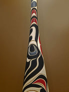 Cedar Wolf Paddle by Kwakiutl carver Trevor Hunt